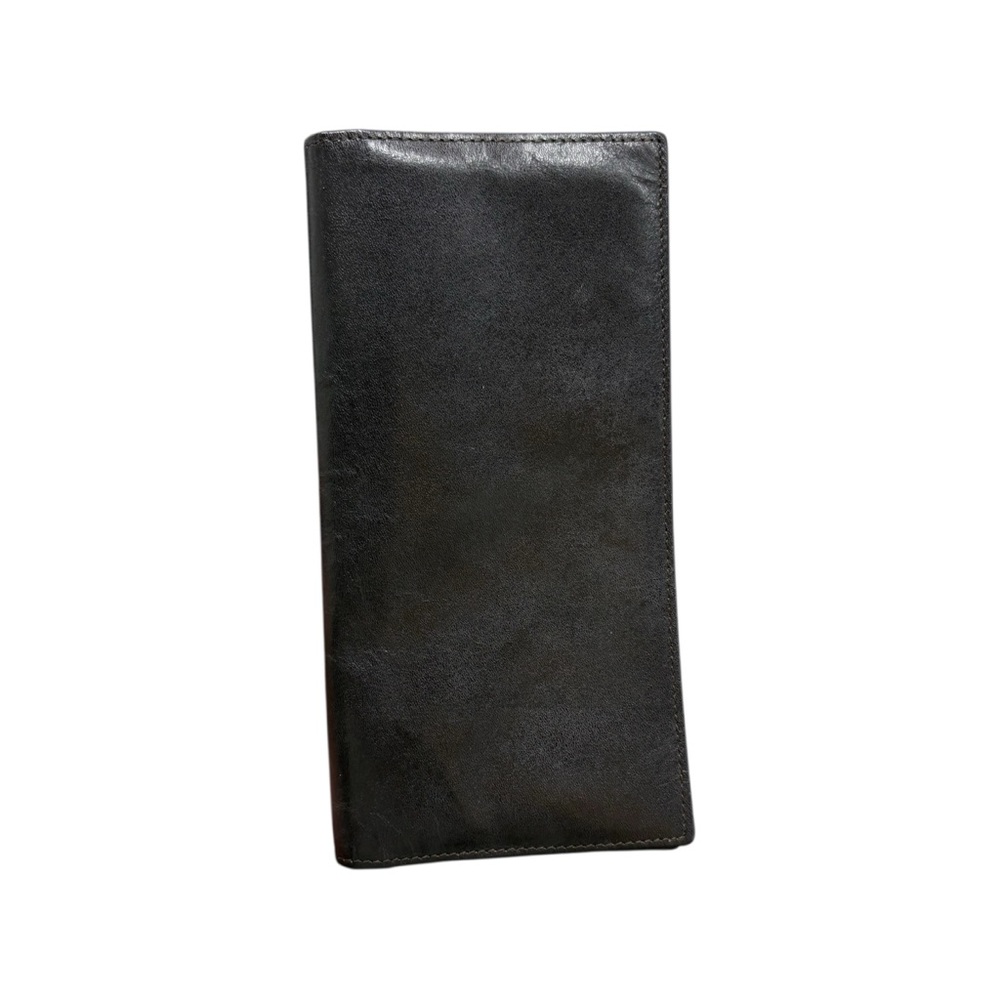 Vintage Jacob Brand Black/Dark Brown Genuine Leather Wallet #60276